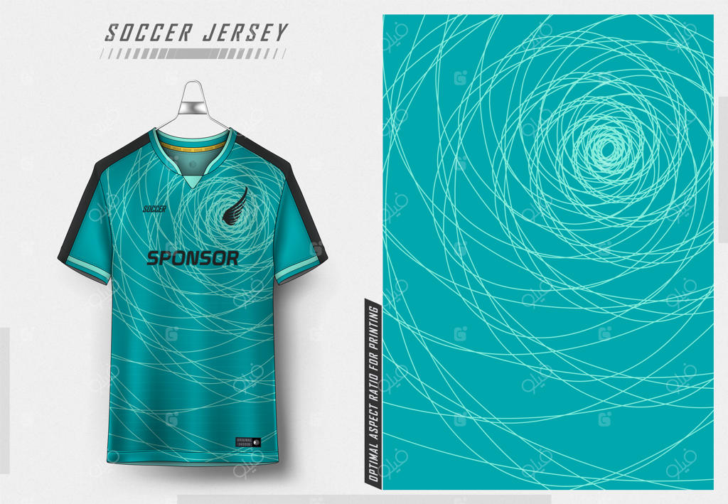 طراحی لباس فوتبال برای چاپ سابلیمیشن