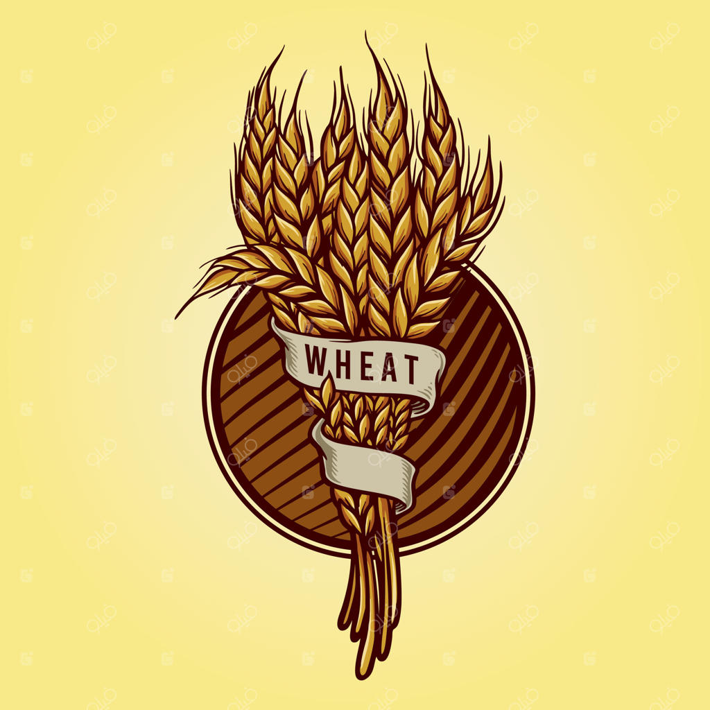 لوگوی گندم طلایی برای کسب‌وکار غذایی