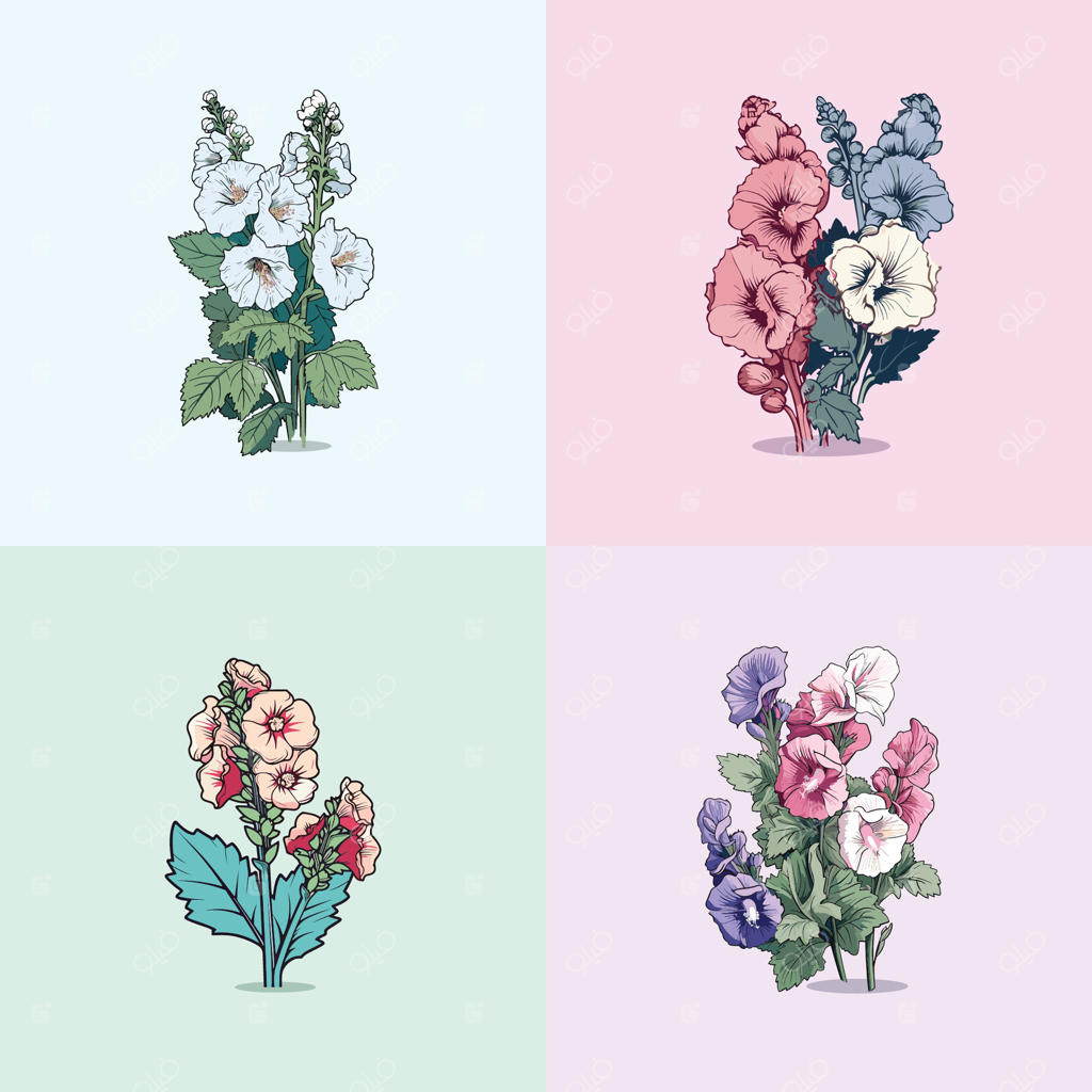 تصویر برداری نیلوفر شاهی در قالب کلیپ آرت