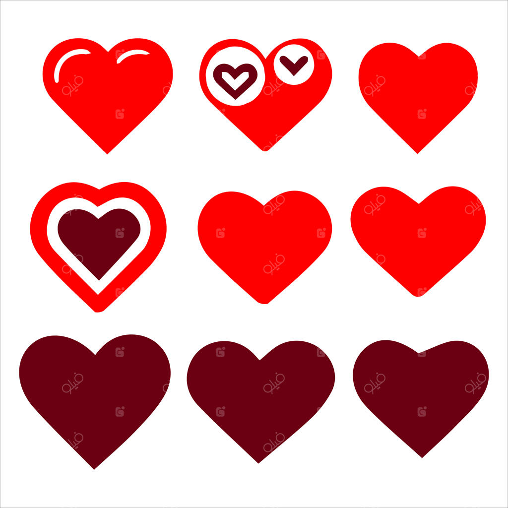 مجموعه طرح برش لیزری بوک‌مارک‌های عمودی با الگوی قلب و عشق (فایل EPS)