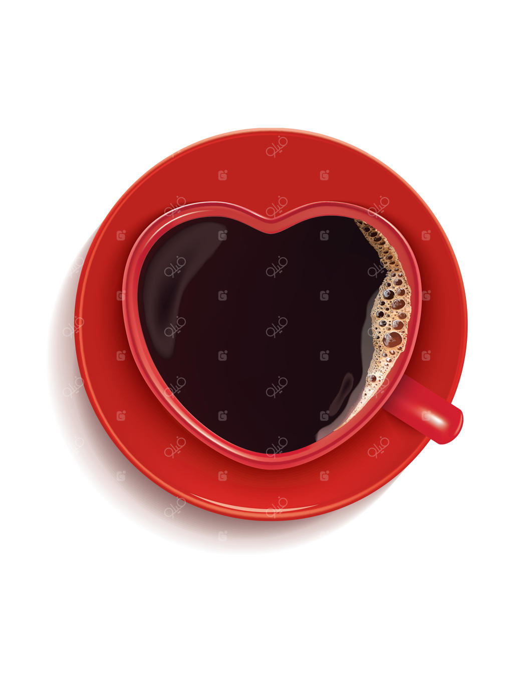 فنجان قهوه به شکل قلب