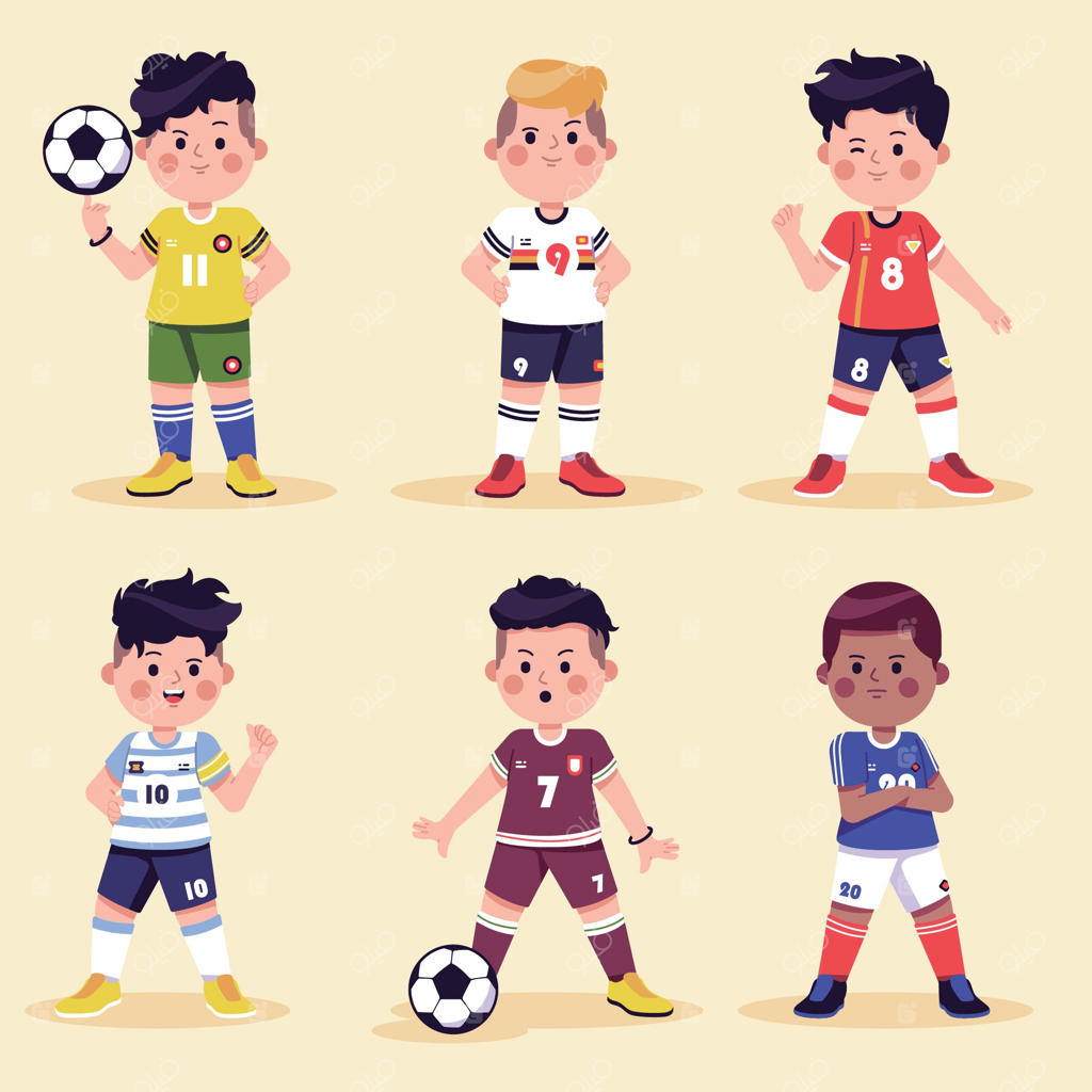 مجموعه شخصیت‌های کارتونی فوتبال
