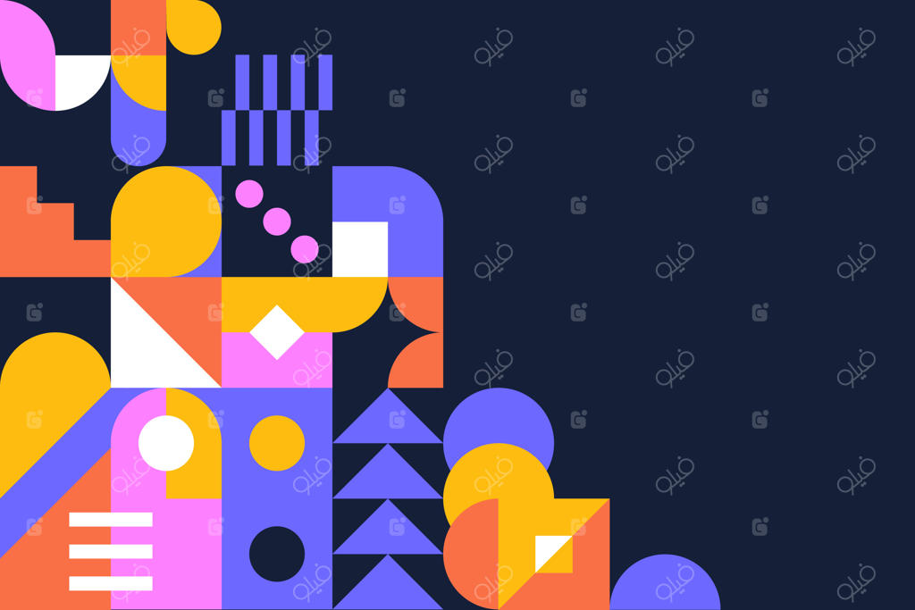 پس‌زمینه طرح هندسی با طراحی تخت