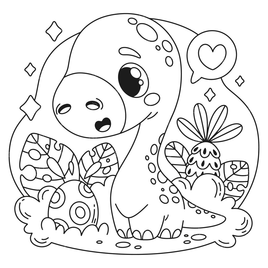 تصویرسازی کتاب رنگ‌آمیزی دایناسورها