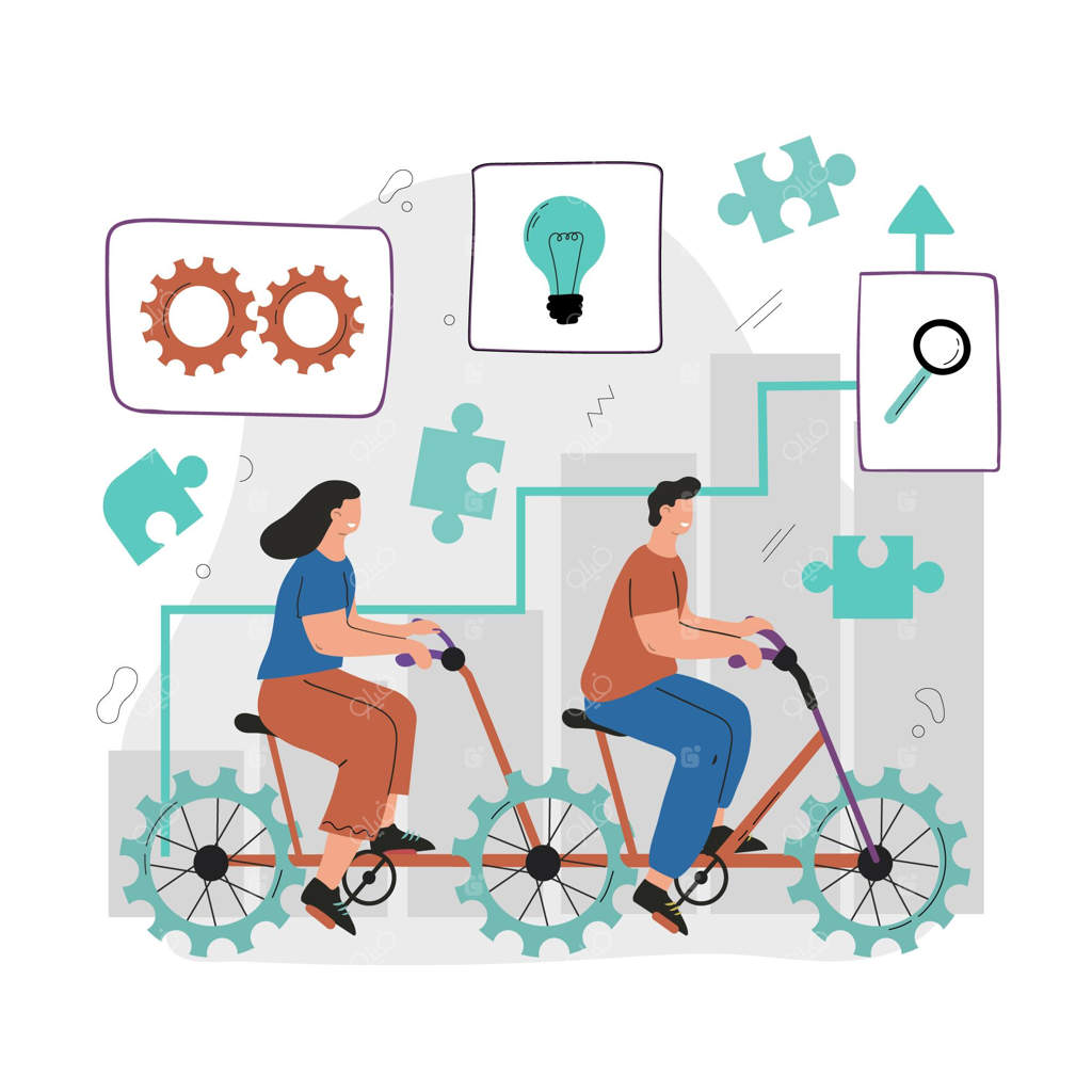 طرح دستی مفهوم کار گروهی