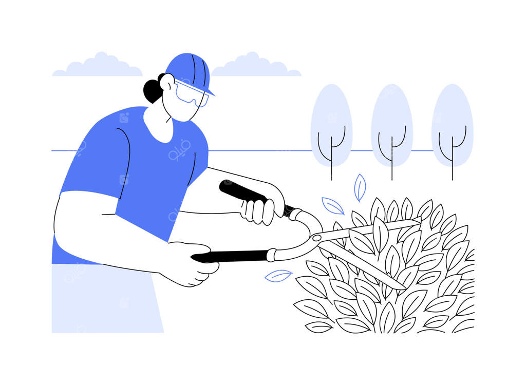 تصاویر کارتونی خدمات باغبانی.