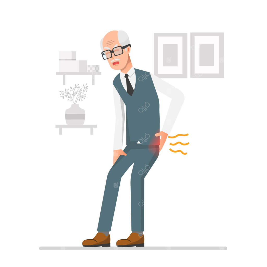 پیرمرد با کمردرد