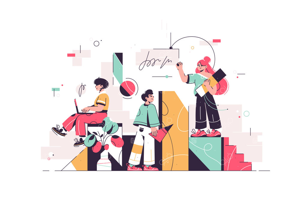 کارکنان زن و مرد خدمات ساختمانی