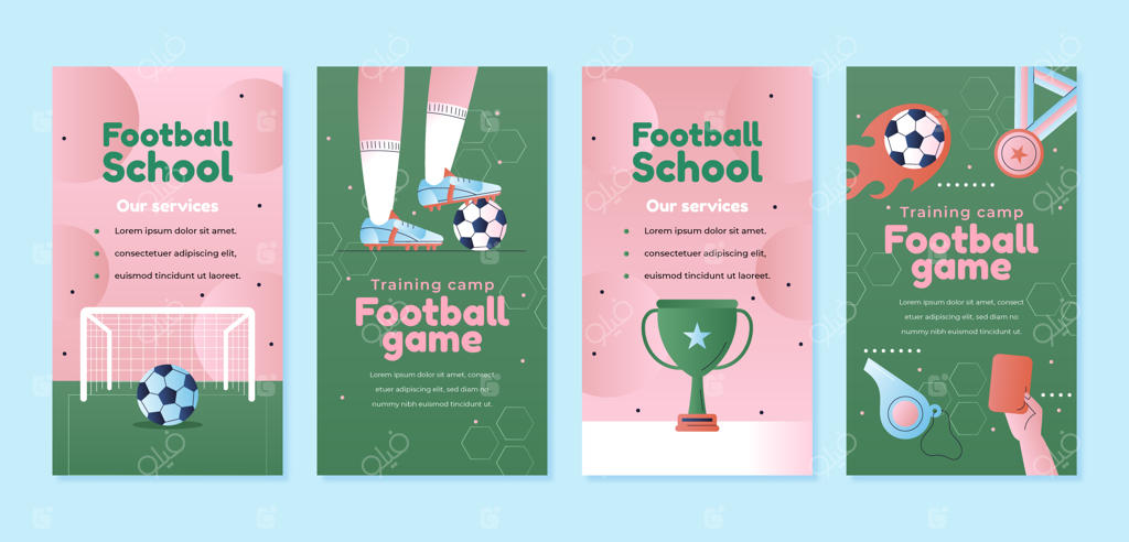 قالب استوری اینستاگرام برای بازی فوتبال