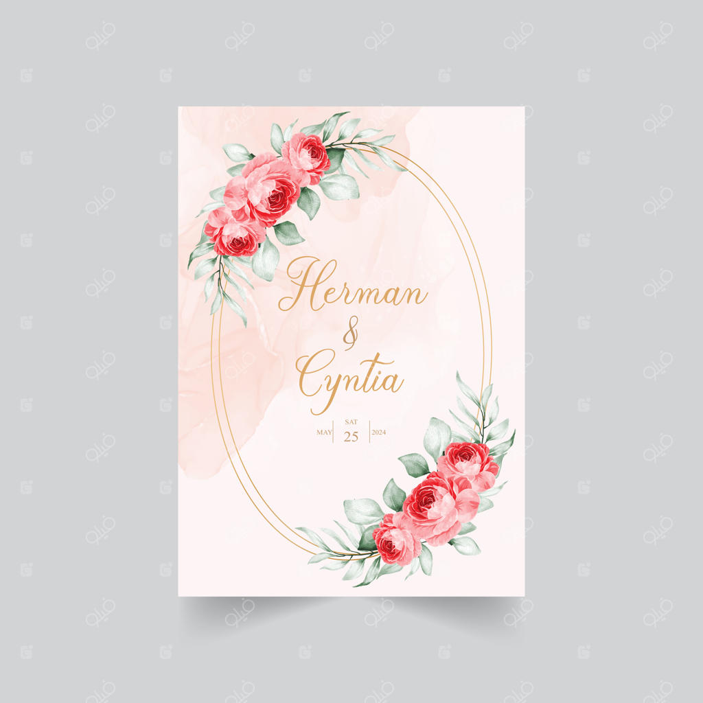 پس‌زمینه گل‌های آبرنگی دست‌ساز زیبا