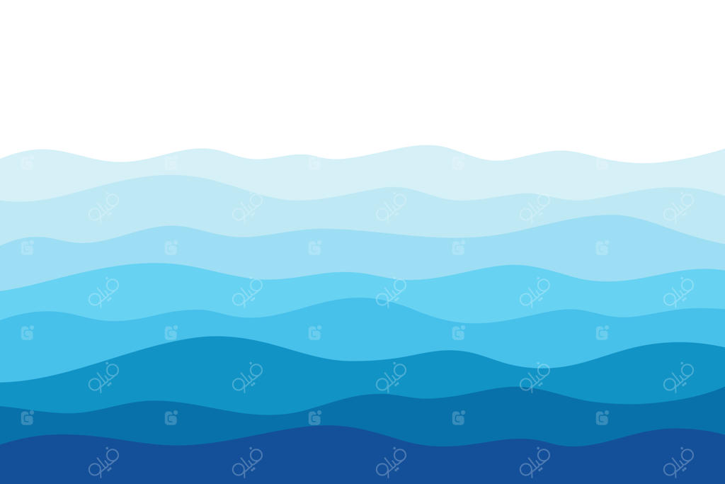 تصویرسازی انتزاعی امواج آبی