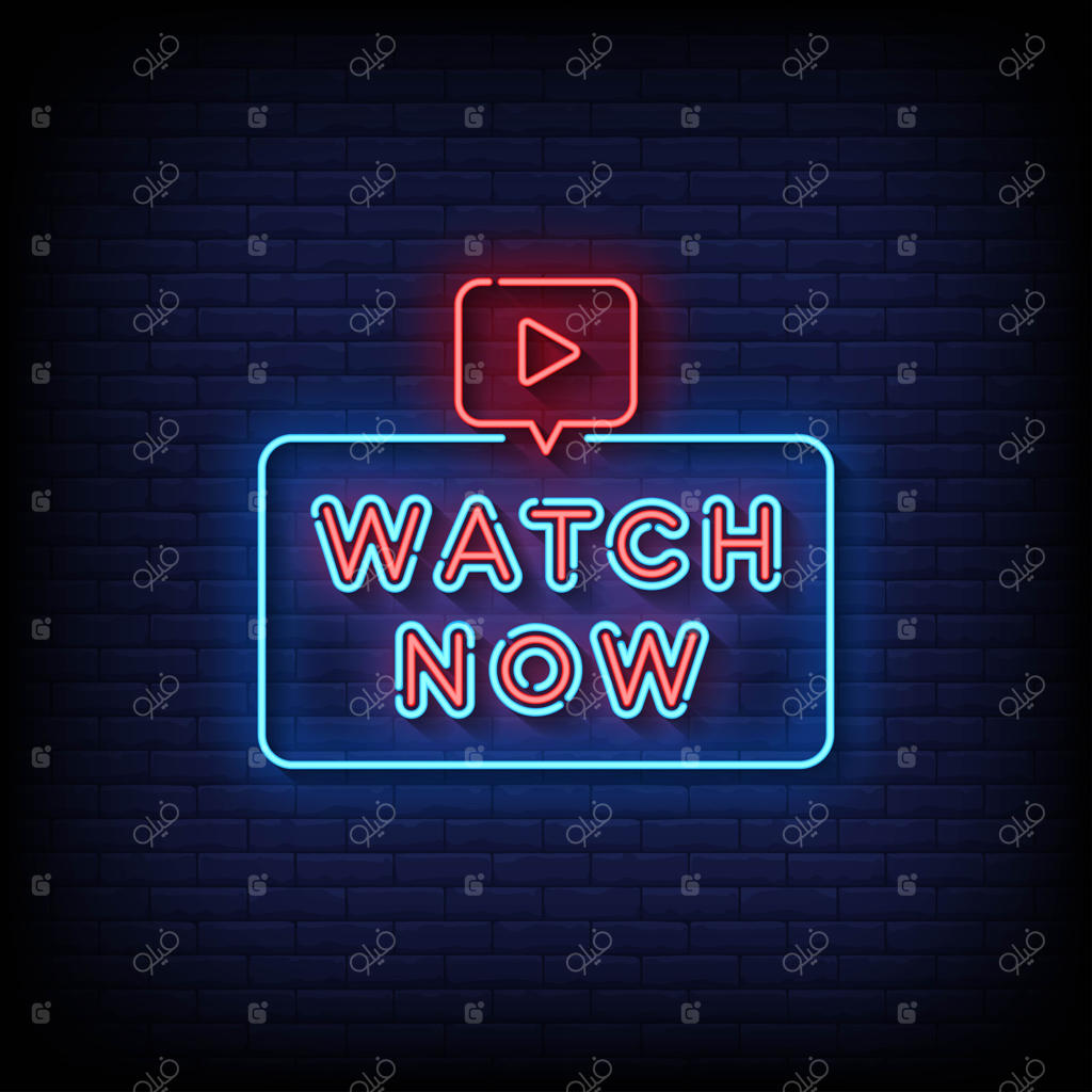 ساعت نئون با پس‌زمینه دیوار آجری - وکتور