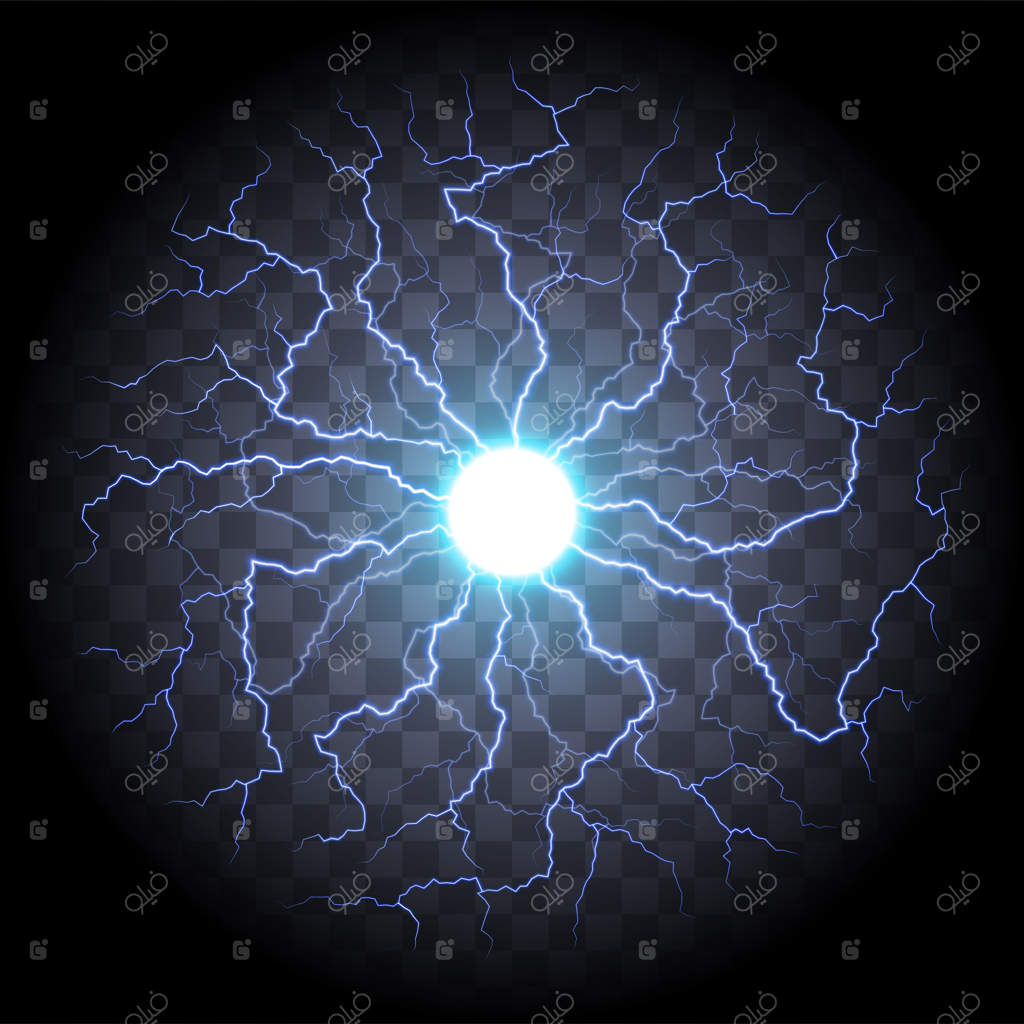 درخشش نور آبی یا صاعقه برق