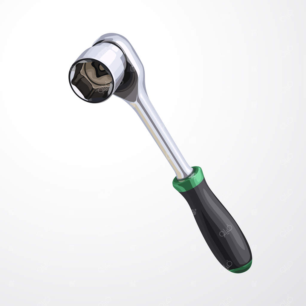 آچار بکس روی پس‌زمینه سفید