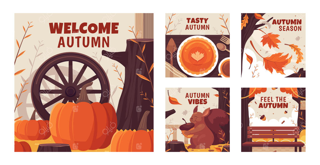 مجموعه پست‌های اینستاگرام برای جشن پاییز