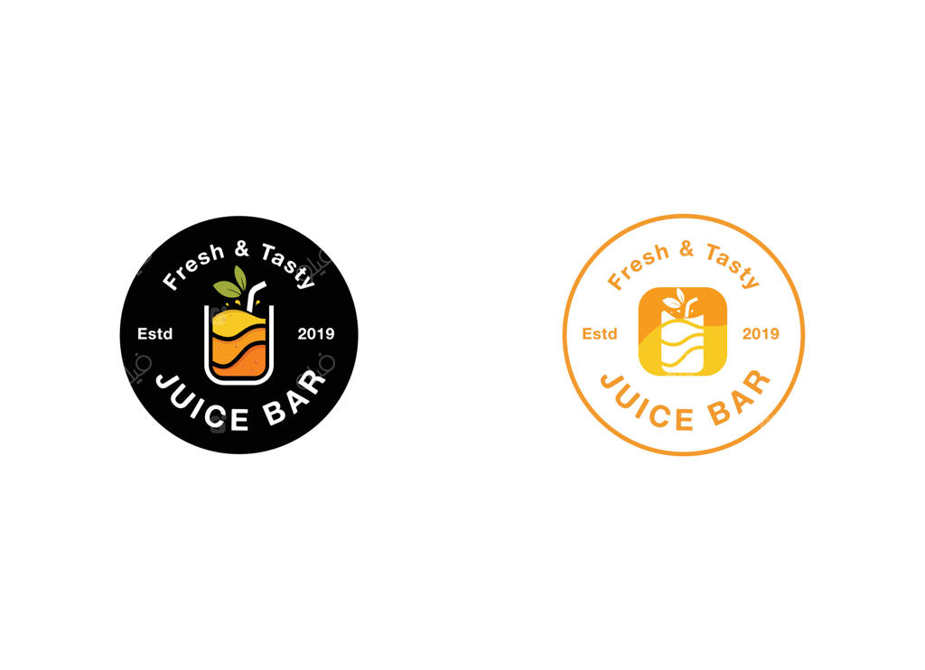 طراحی لوگوی بار آبمیوه تازه و خوشمزه