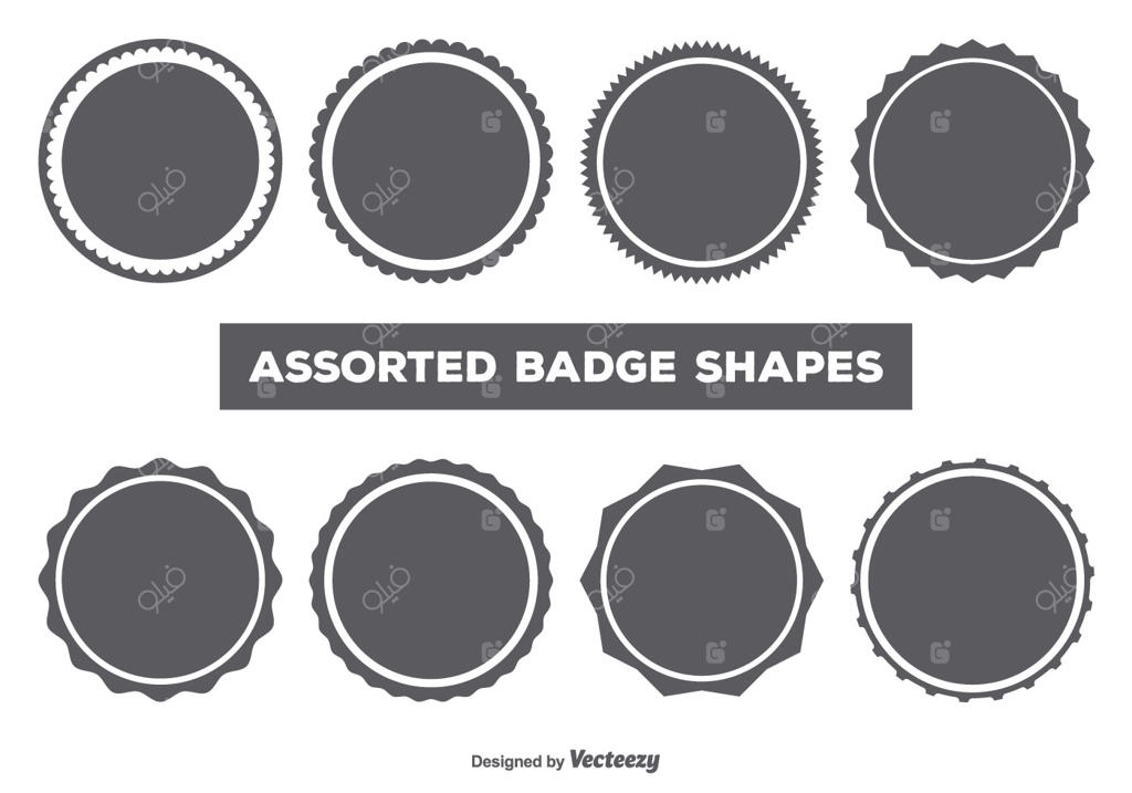 مجموعه اشکال وکتور نشان