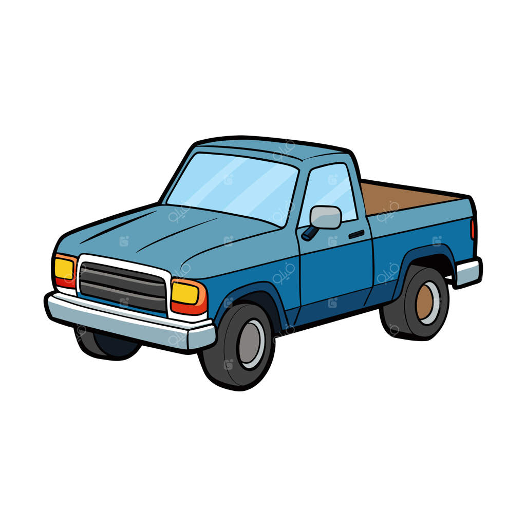 طرح مفهومی واقع‌گرایانه از تصویرسازی خودرو به صورت برداری