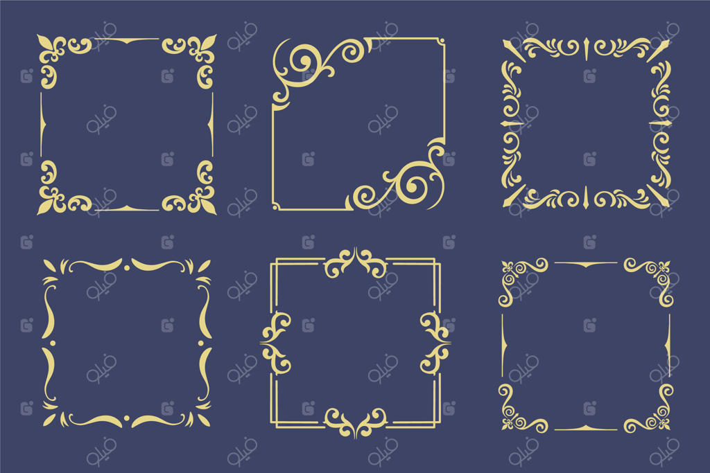 مجموعه قاب‌های طلایی قدیمی
