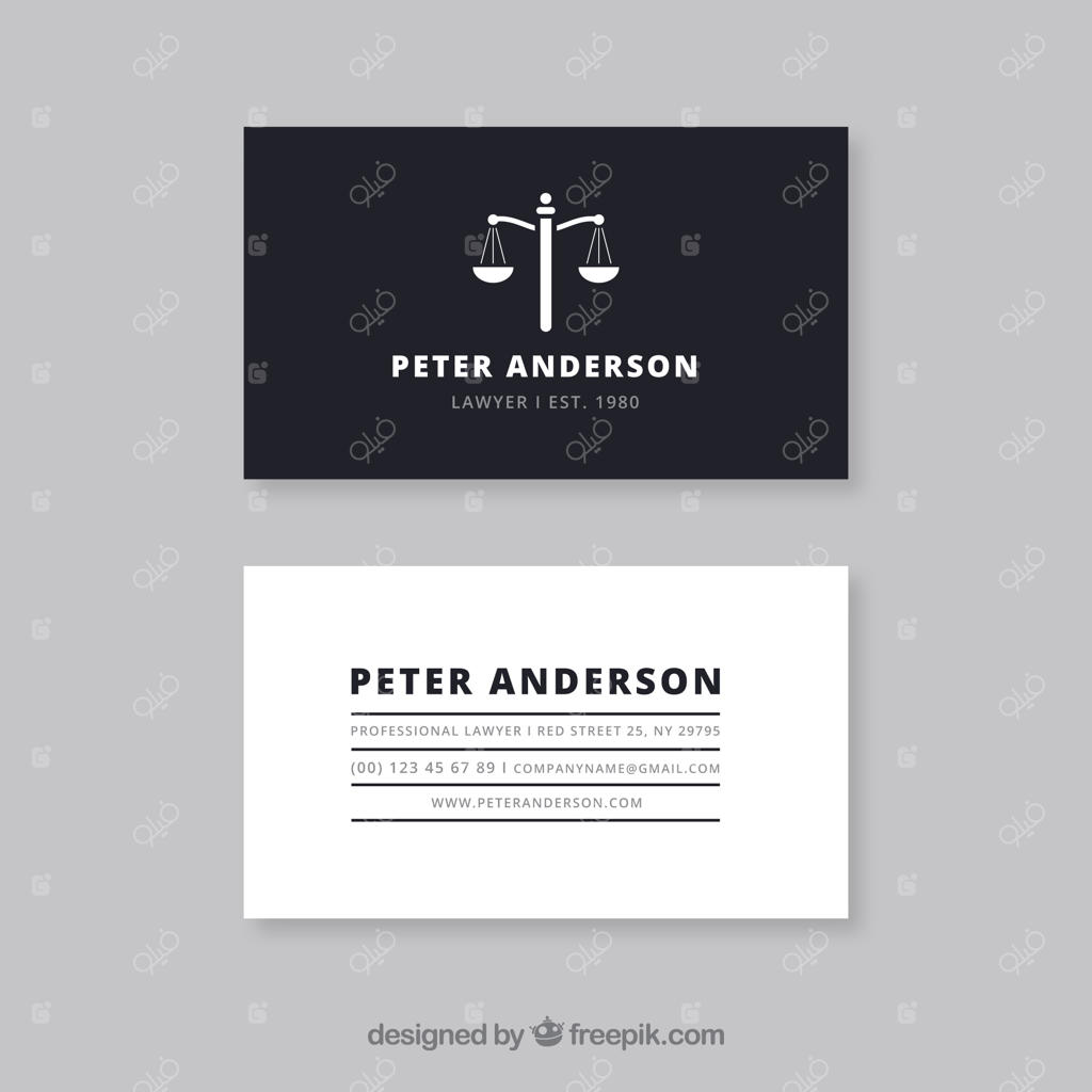 قالب کارت وکیل