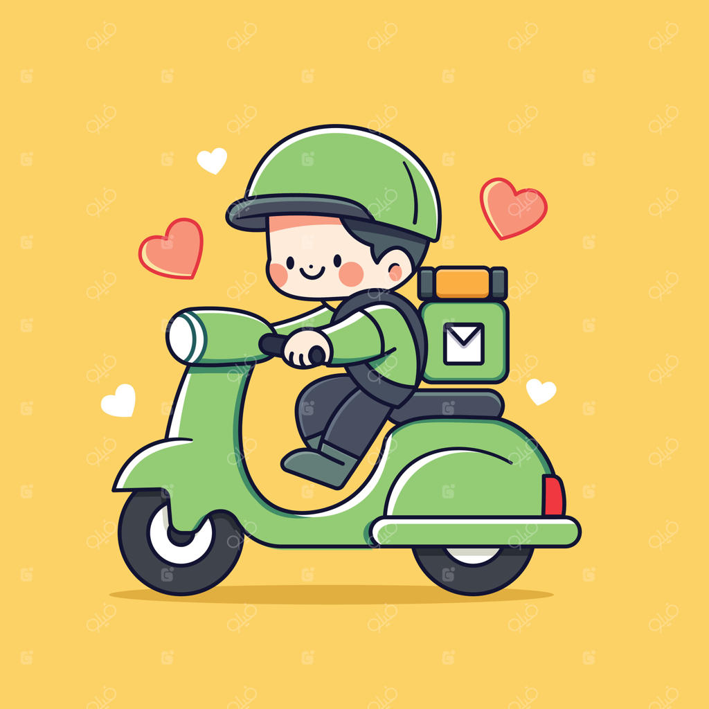 پیک موتوری سوار بر اسکوتر