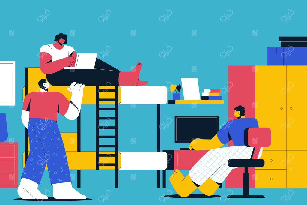 تصویرسازی اقامت و حمل‌ونقل