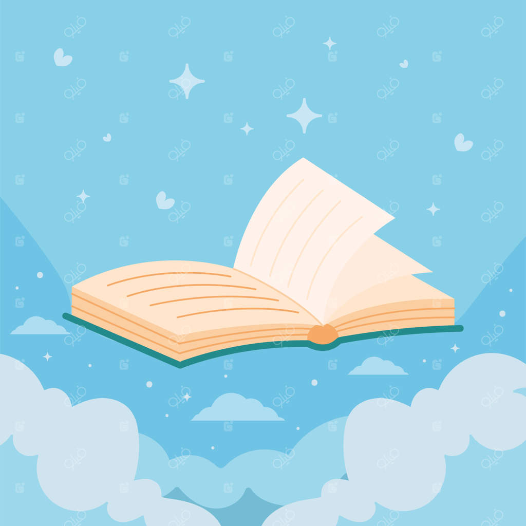 کتابی گشوده در آسمان