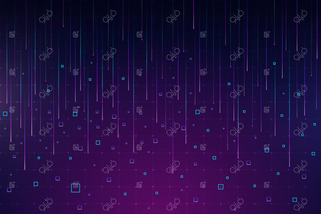 پس‌زمینه باران پیکسلی بنفش انتزاعی