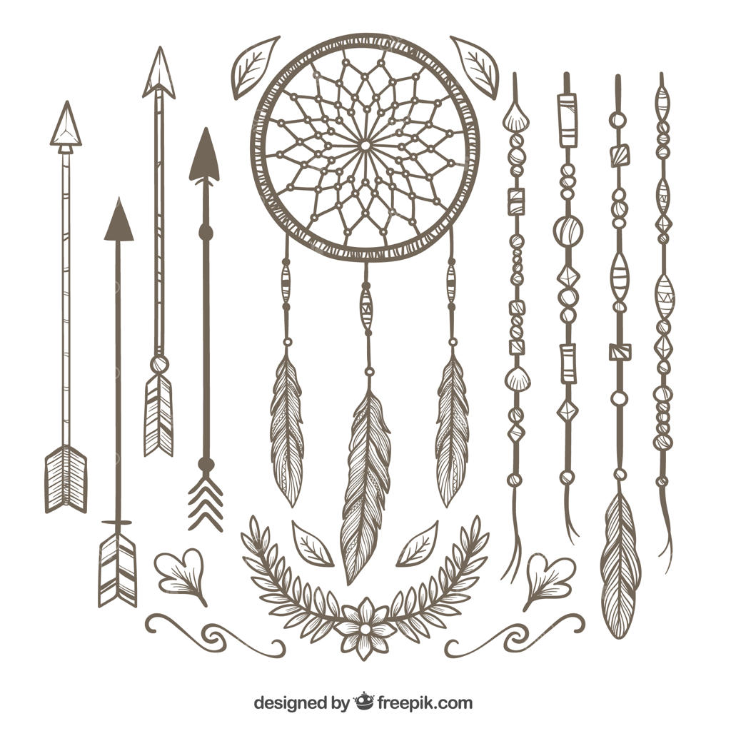 بسته بوهویی با مجموعه‌ای از لوازم تزئینی گوناگون