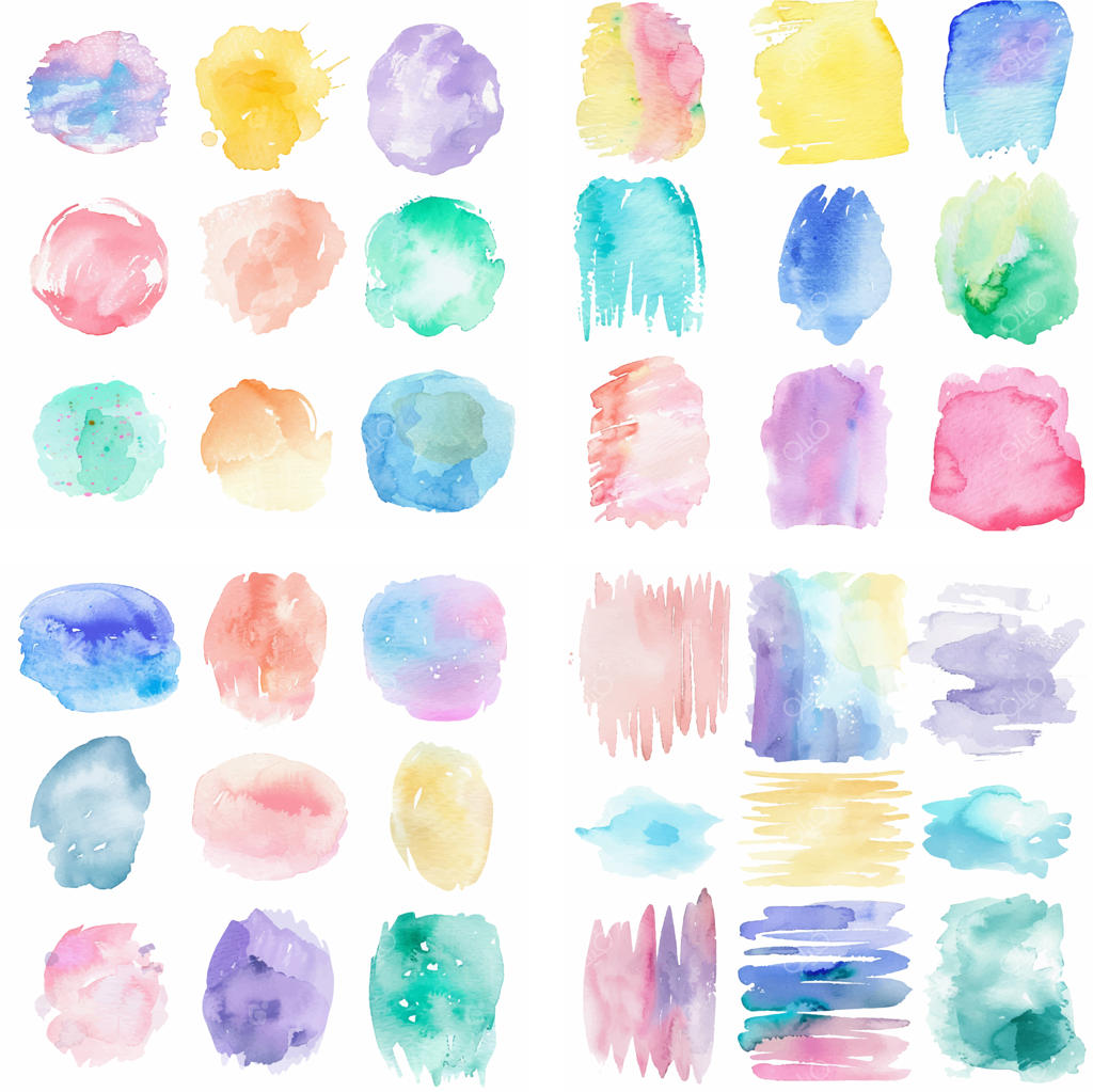 لکه و پاشش جوهر رنگارنگ پاستلی با افکت آبرنگی و بافت زبر خلاقانه