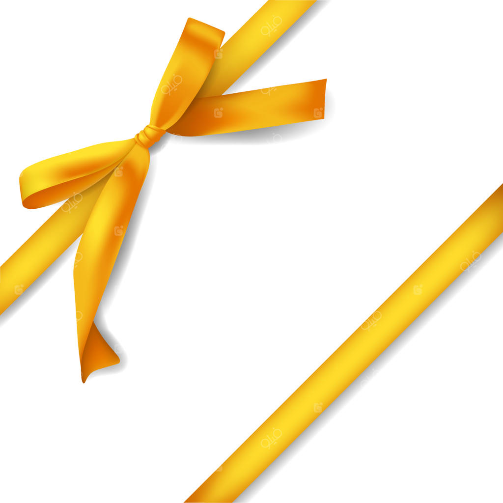 نوار طلایی واقعی با پاپیون، تزیینات