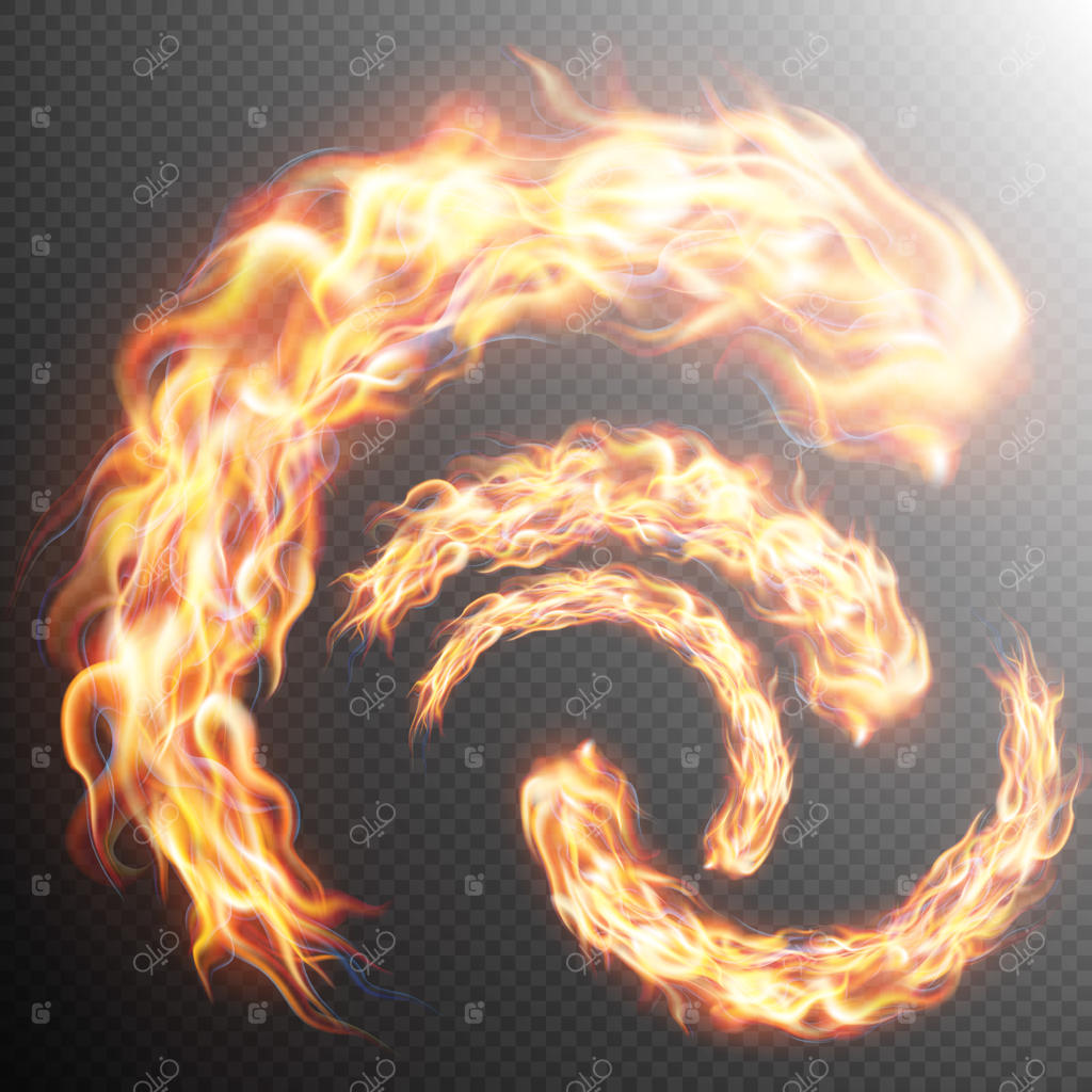 مجموعه‌ای از شعله‌های آتش واقع‌گرایانه.