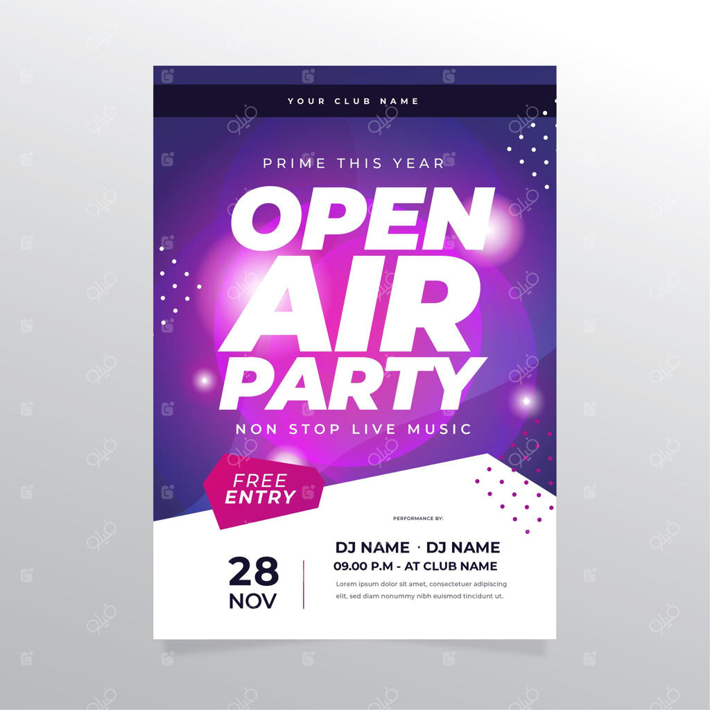 پوستر جشن در فضای باز