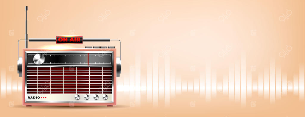 بنر رادیوی قدیمی و نوستالژیک