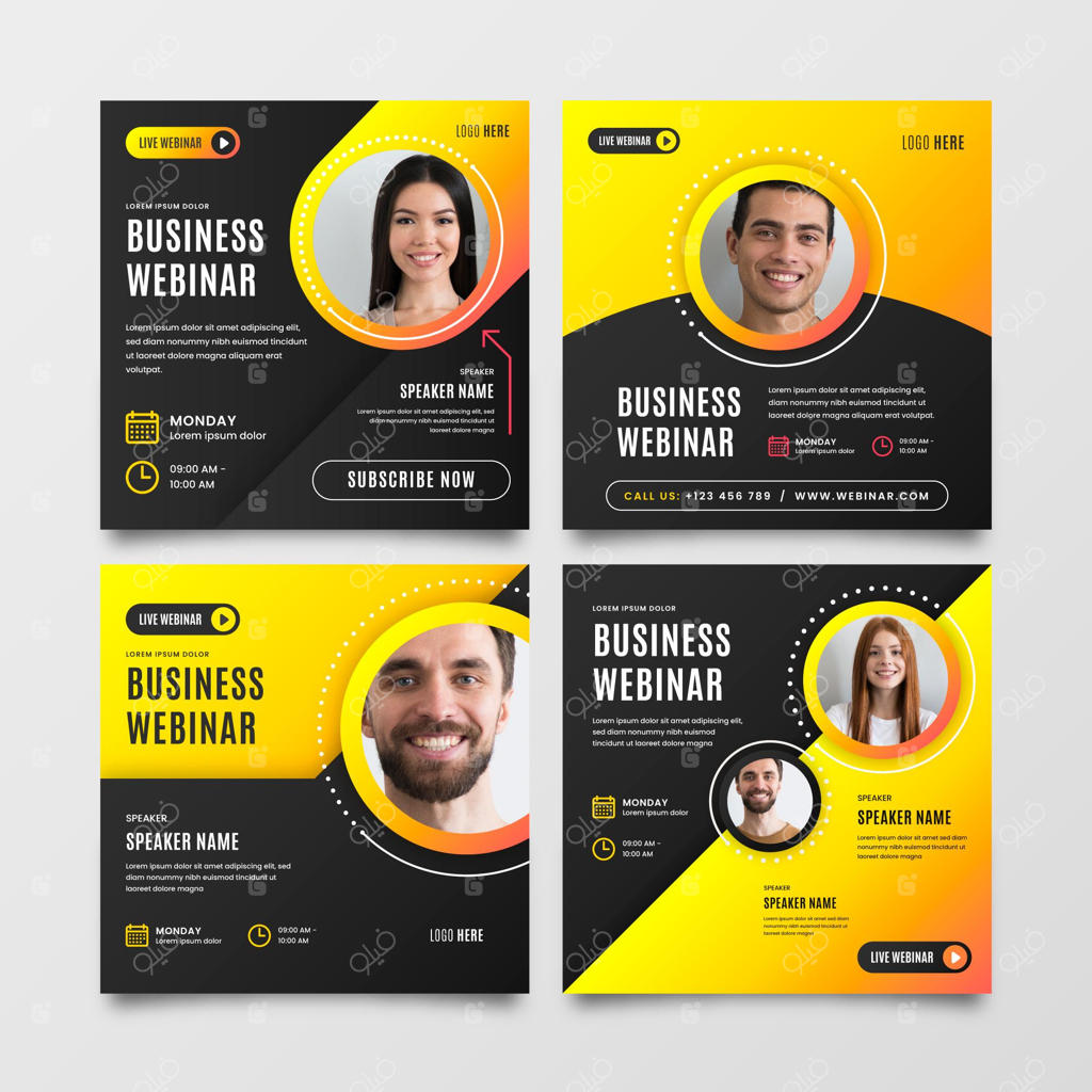 قالب پست اینستاگرام برای وبینار تجاری