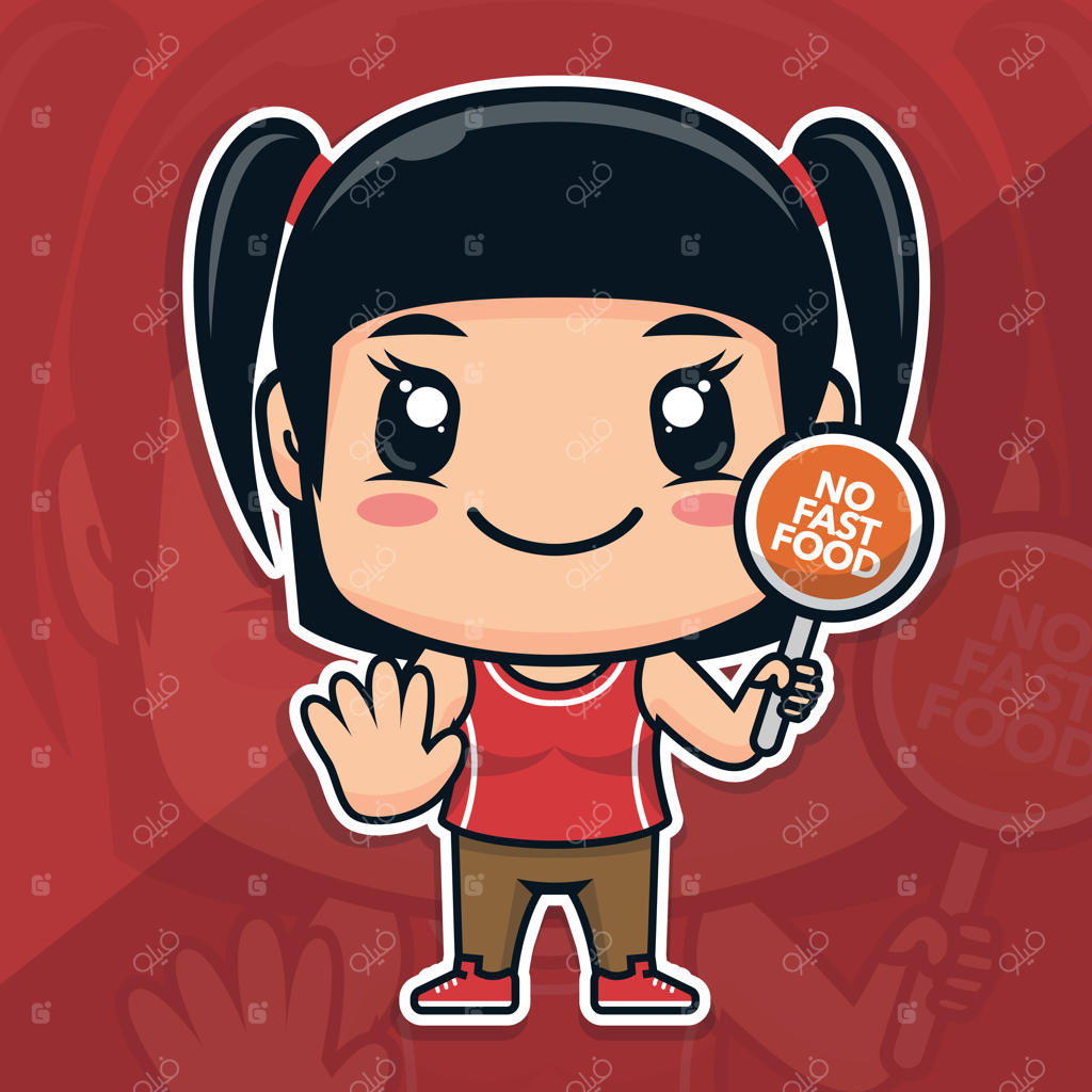 دختر ناز با تابلوی دست‌نوشته