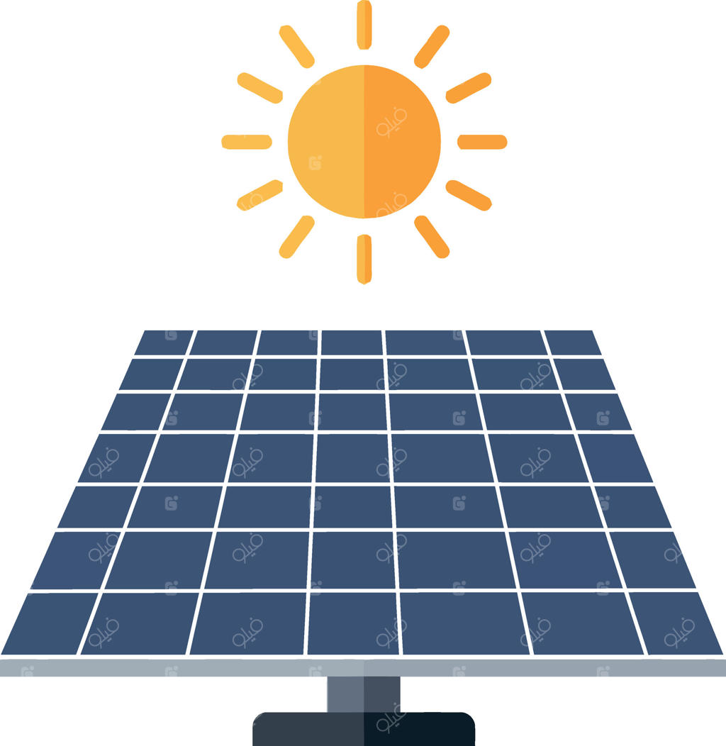 پنل خورشیدی با طراحی ساده و براق خورشید - انرژی تجدیدپذیر و پاک