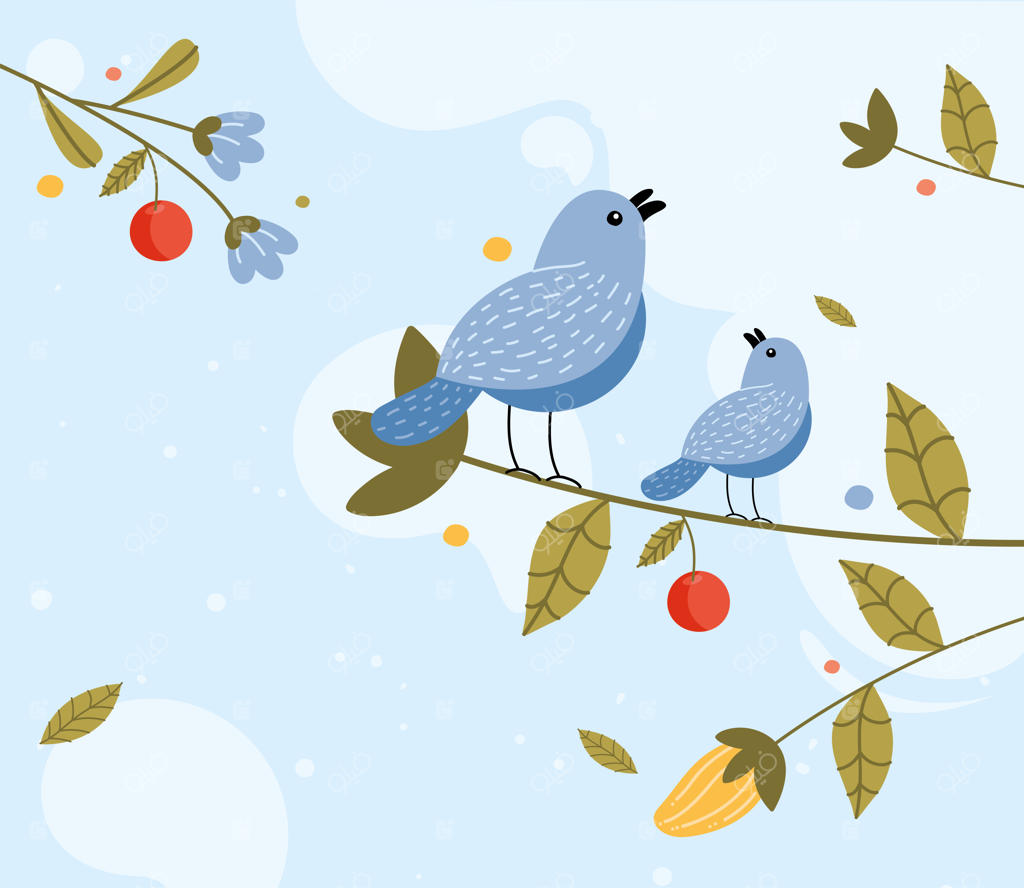 شاخه و پرندگان