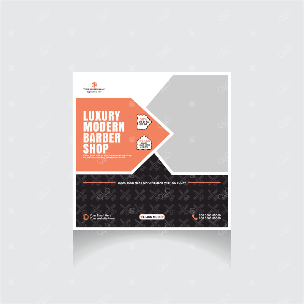 قالب پست شبکه‌های اجتماعی برای آرایشگاه