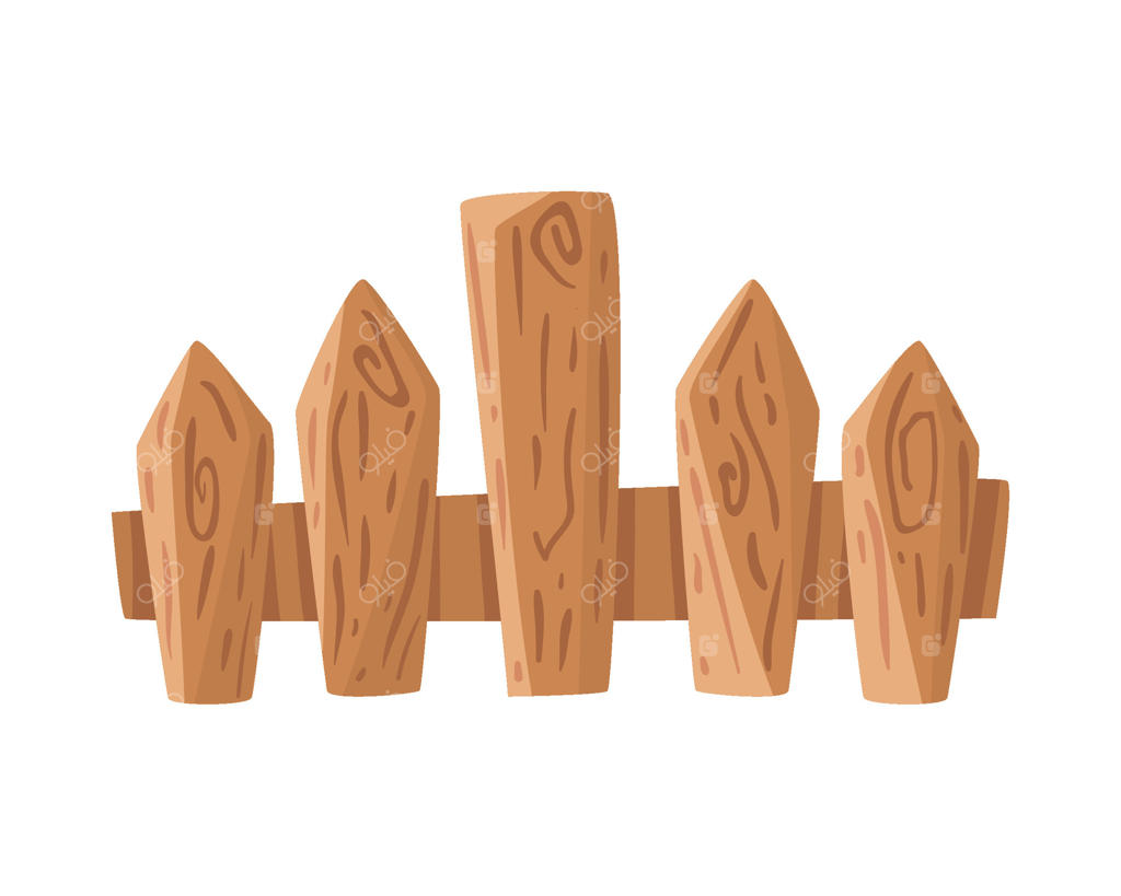 آیکون روستایی از حصار چوبی باغ جدا شده