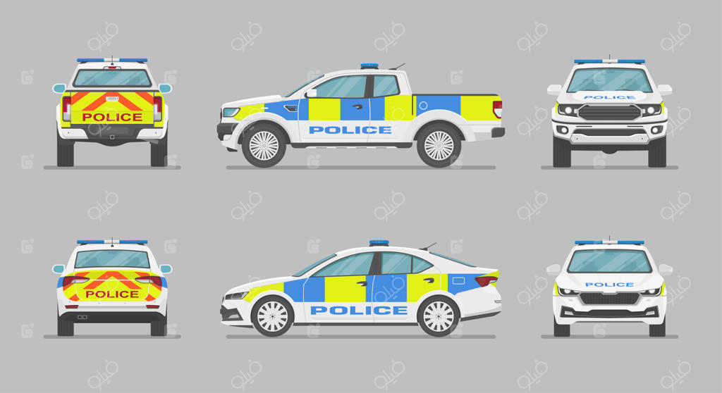 ماشین‌های پلیس انگلیس از زوایای مختلف