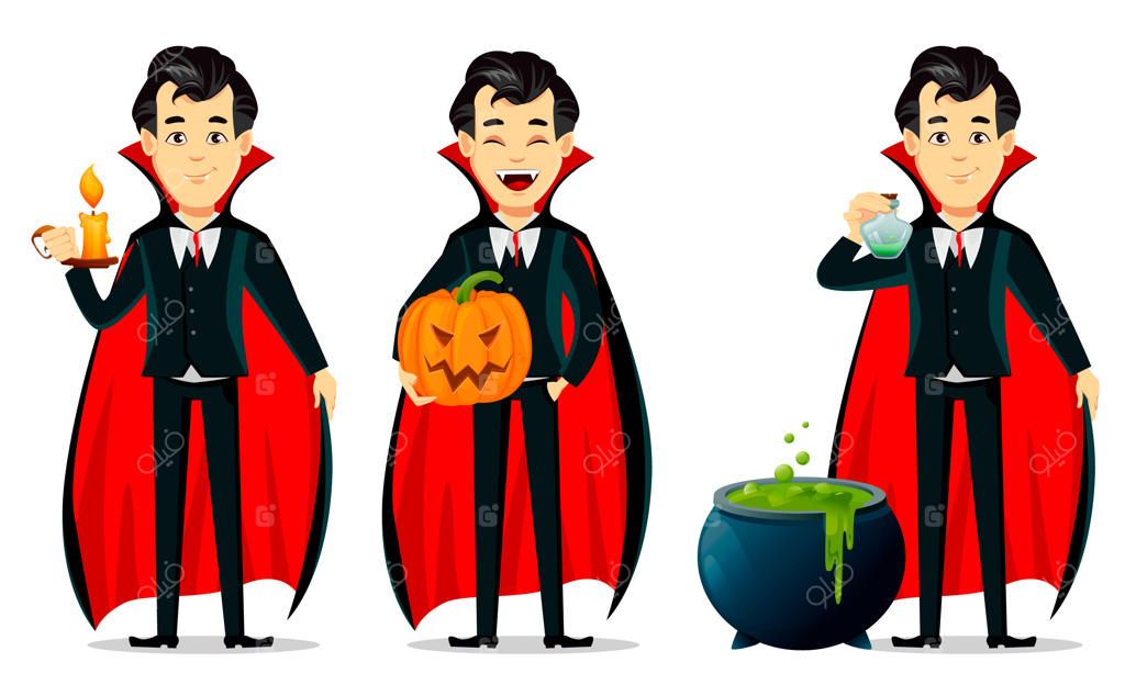 هالووین مبارک، شخصیت کارتونی خون‌آشام