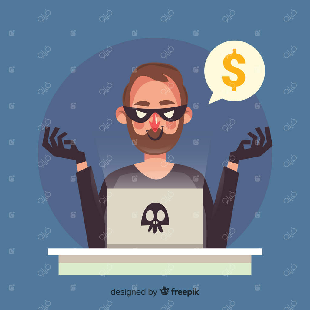 مفهوم هکر ناشناس با طراحی فلت