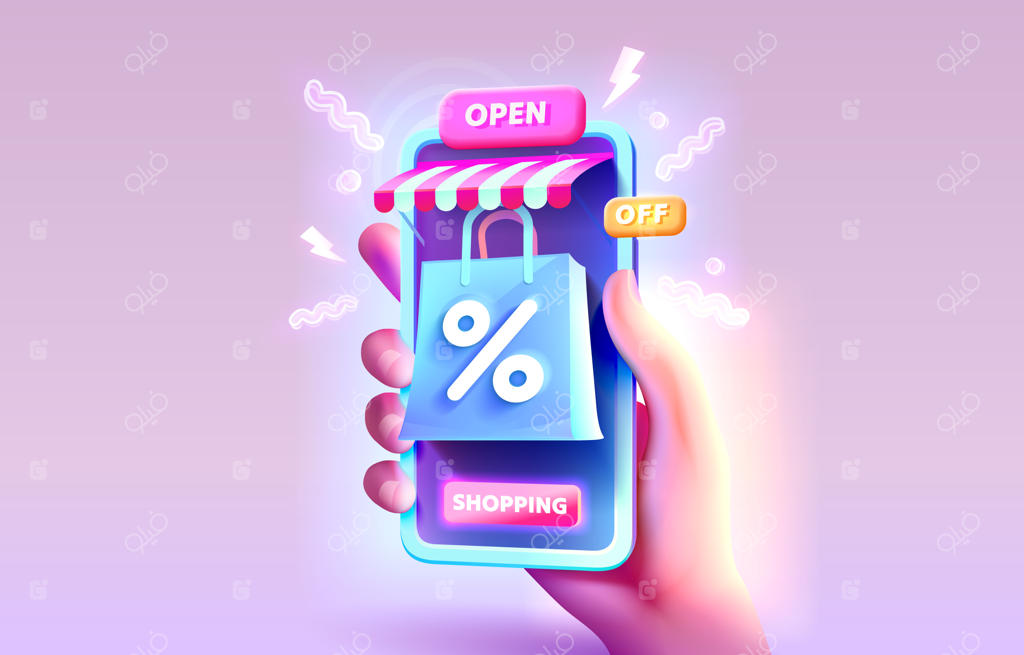 خرید گوشی هوشمند: جعبه صفحه نمایش و پرداخت آنلاین در مارکت وکتور