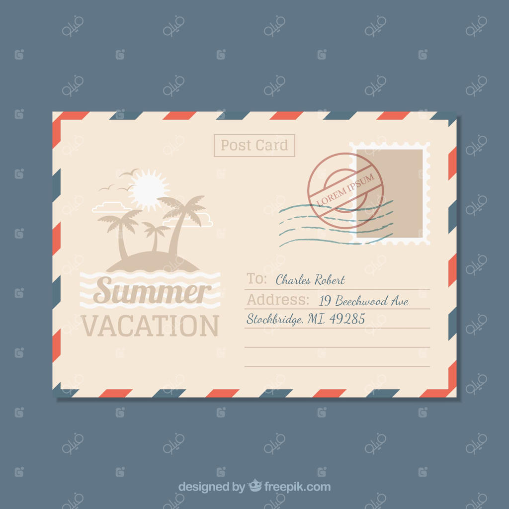 کارت پستال سفر به سبک قدیمی