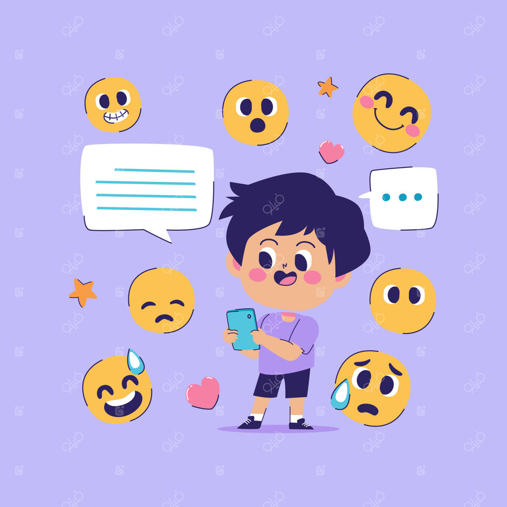 تصویرسازی روز جهانی ایموجی با حالت‌های احساسی مختلف