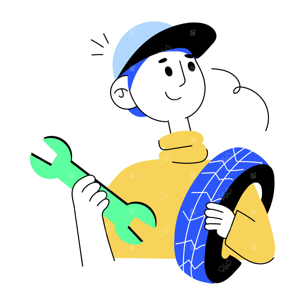 تصویرسازی مینی و دودل از مکانیک