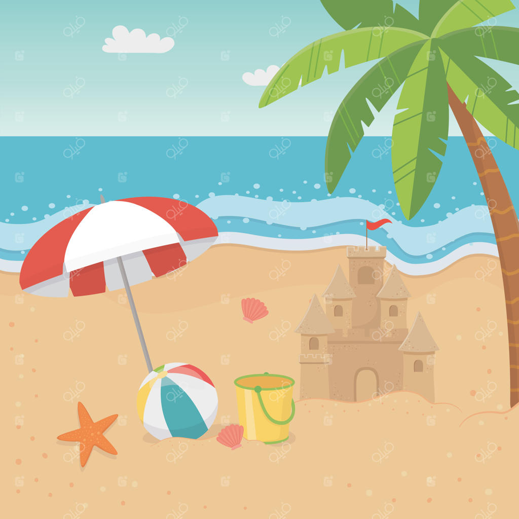 طرح درخت نخل برای فصل تابستان