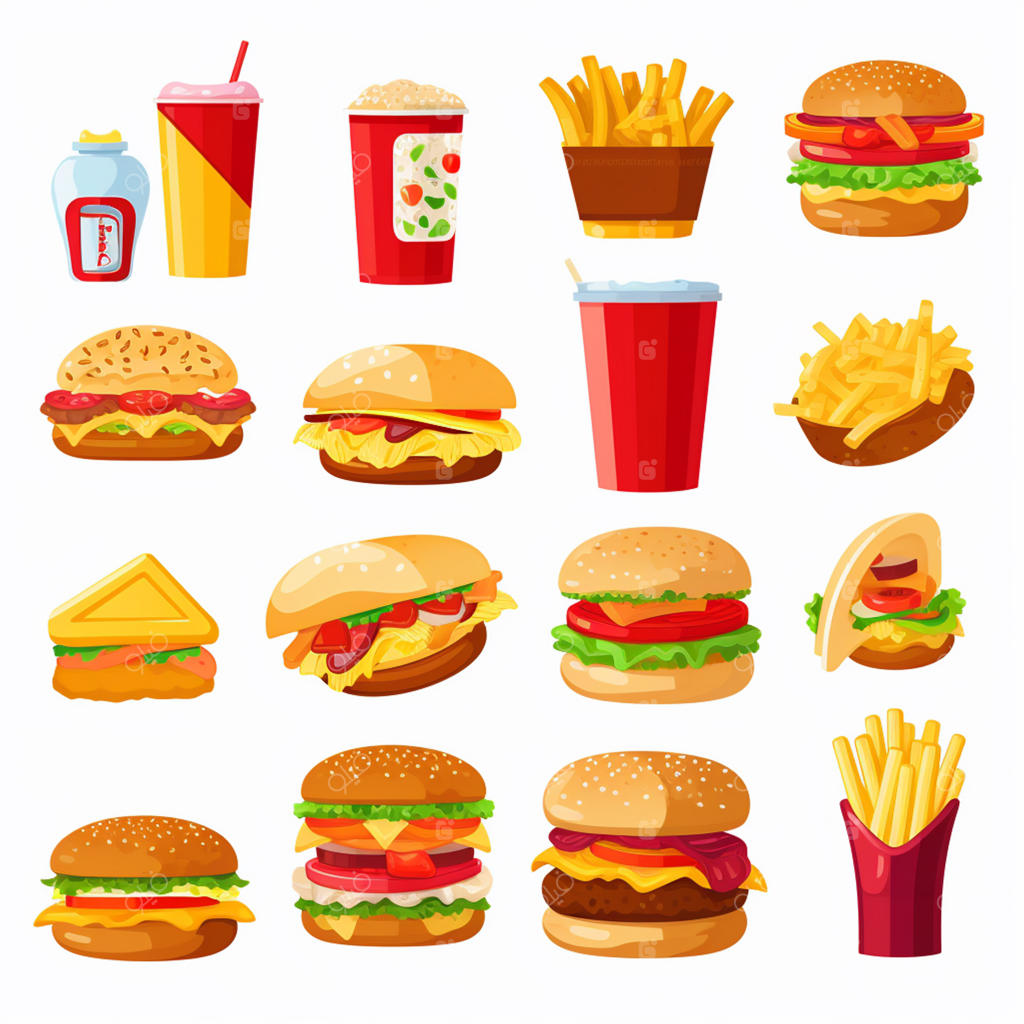 تصویرسازی وکتور هات‌داگ با سوسیس، نان و سس خردل