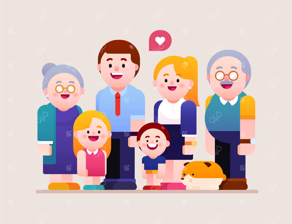 تصویر خانواده خوشبخت در کنار هم